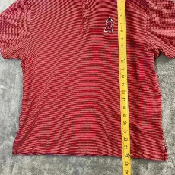 Tommy Bahama Shirt Mens Size Medium Los Angeles Angels Polo Baseball MLB Cotton - Picture 1 of 9